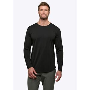 CUTS AO Long Sleeve Curve Hem Tee Black 2XL